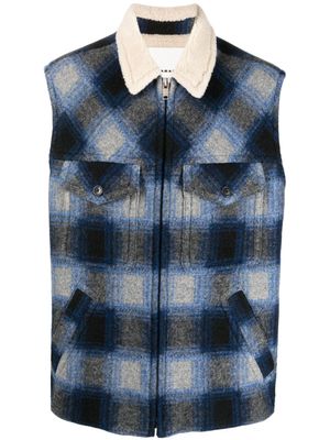 MARANT gilet Kiran à carreaux - Bleu