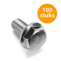 Adam Hall 54M6X16 Flensbout M6 x 16 met tandkrans (100 stuks)