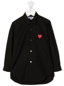 Comme Des Garçons Play Kids chemise à patch logo - Noir