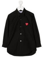 Comme Des Garçons Play Kids chemise à patch logo - Noir - thumbnail