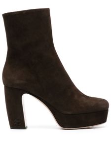 Miu Miu bottines en daim 95 mm - Marron