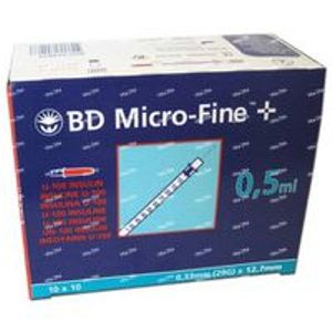 BD Microfine+ Insuline Spuit 0.5ml 29g 12.7mm 100 stuks