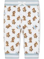 Dolce & Gabbana Kids pantalon de jogging Baby Leopard - Blanc