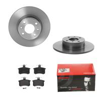 Remmenset, remschijf BREMBO, Remschijftype: Massief, Inbouwplaats: Achteras, u.a. für Alfa Romeo, Lancia, Fiat