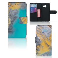 Samsung Galaxy A3 2017 | Bookcase | Marble Blue Gold
