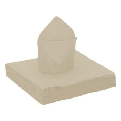 Feestservetten - 20 stuks - taupe - 40 x 40 cm - papier