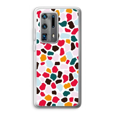 Colored Giraffe: Huawei P40 Pro Plus Transparant Hoesje