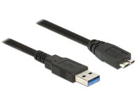 Delock 85073 Kabel USB 3.0 Type-A male > USB 3.0 Type Micro-B male 1,5 m zwart