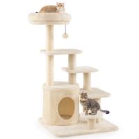 Kattenboom voor Volwassen Katten 102cm Kattentoren met Meerdere Verdiepingen Gevoerde Zitstok Krabpalen van Sisal Hangbal Kattenboom voor Volwassen Katten 102cm Kattentoren met Meerdere Verdiepingen Gevoerde Zitstok Krabpalen van Sisal Hangbal