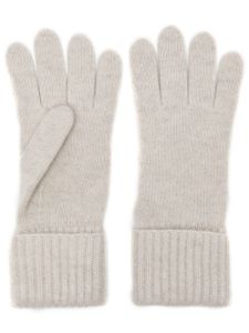 N.Peal gants nervurés en cachemire biologique - Gris