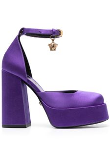 Versace escarpins satinés Medusa Aevitas 125 mm - Violet