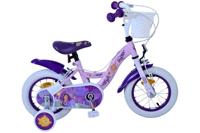 Wish Disney kinderfiets - meisjes - 12 inch - paars - twee handremmen