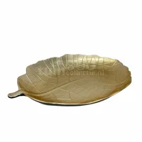 Decoratiebord Blad Kunststof Goud 39x27cm