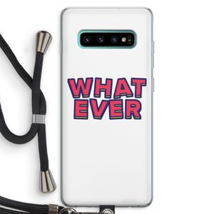 Whatever: Samsung Galaxy S10 Plus Transparant Hoesje met koord