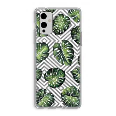 Geometrische jungle: OnePlus 9 Transparant Hoesje