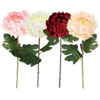 Kunstbloem Chrysant 74 cm 4 assorti | 24 stuks