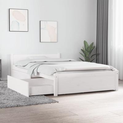 Bedframe met lades wit 90x200 cm