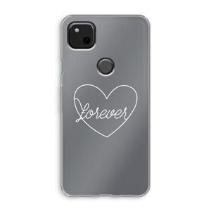 Forever heart pastel: Google Pixel 4a Transparant Hoesje