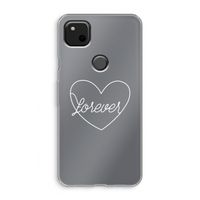 Forever heart pastel: Google Pixel 4a Transparant Hoesje