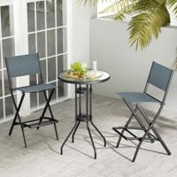 Set van 2 Barkrukken Inklapbare Barstoelen met Voetensteun Barkruk tot 150 kg Belastbaar Zithoogte 71 cm Tuinstoelen