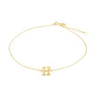 Minimalistische letter armband - 14K GOUD - Goud - H