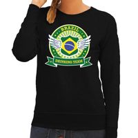 Zwart Brazil drinking team sweater dames