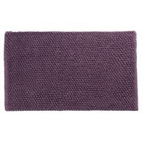 Differnz Popcorn badmat 100% katoen - geschikt voor vloerverwarming - 50 x 80 cm - violet