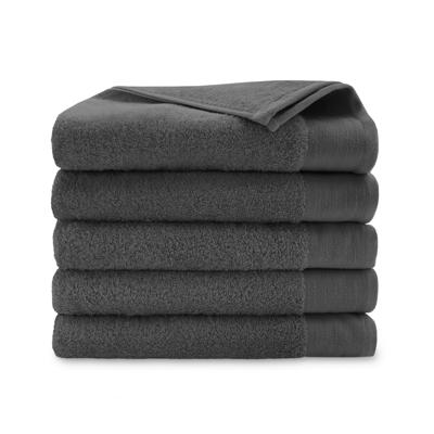 Set van 5 Walra baddoeken soft cotton antraciet 60x110 cm