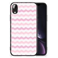 Apple iPhone XR Back Case Waves Roze