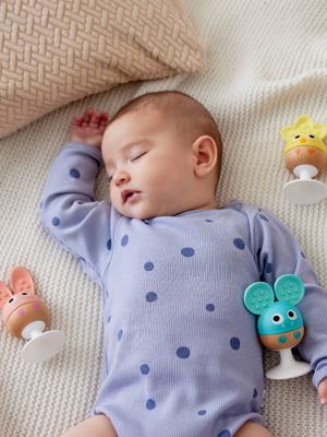 3 zuignaprammelaars - HAPE dieren meerkleurig