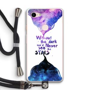 Stars quote: Pixel 3 XL Transparant Hoesje met koord