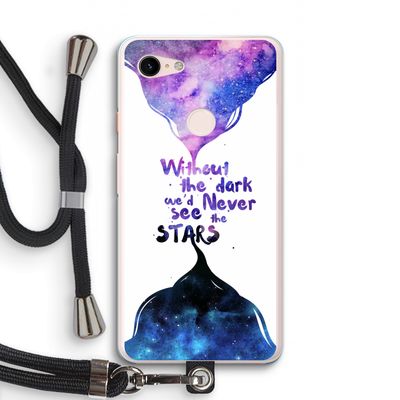 Stars quote: Pixel 3 XL Transparant Hoesje met koord