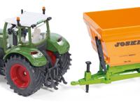 Siku Fendt 724 Vario Tractor 1:32 metaal/kunststof groen Ackermann-besturing en trekhaak - thumbnail