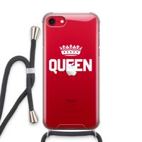 Queen zwart: iPhone SE 2020 Transparant Hoesje met koord