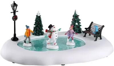Lemax frosty goes ice skating bewegende schaatsbaan Vail Village 2022