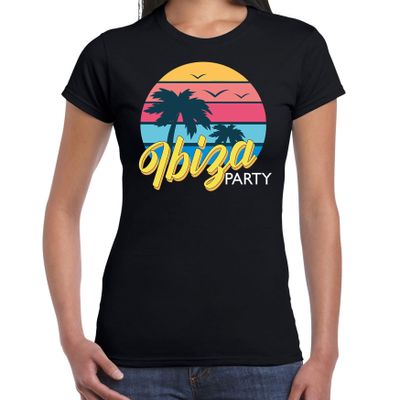 Ibiza zomer t-shirt / shirt Ibiza party zwart voor dames