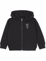 Burberry Kids hoodie zippé à motif monogrammé - Noir