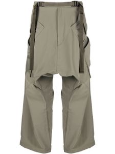 ACRONYM pantalon ceinturé à coupe sarouel - Vert