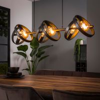 LifestyleFurn Hanglamp 'Homer' 6-lamps, kleur Charchoal LifestyleFurn Hanglamp 'Homer' 6-lamps, kleur Charchoal