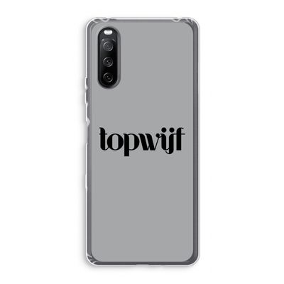 Topwijf Grijs Zwart: Sony Xperia 10 III Transparant Hoesje
