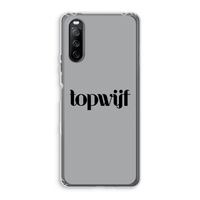 Topwijf Grijs Zwart: Sony Xperia 10 III Transparant Hoesje