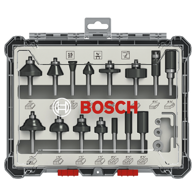 Bosch Accessoires Frezenset Gemixt | 1/4" | 15-delig - 2607017473