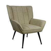 Bronx71 Fauteuil City linnen olijfgroen.