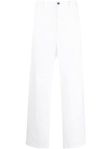 DSQUARED2 pantalon droit à logo imprimé - Blanc