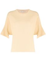 Stella McCartney t-shirt asymétrique à manches courtes - Jaune