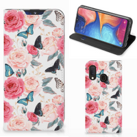 Samsung Galaxy A20e Smart Cover Butterfly Roses - thumbnail