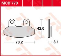 TRW Remblokken, en remschoenen voor de moto, MCB779 Allround organisch