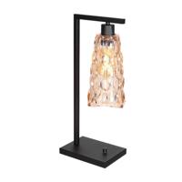 Steinhauer TafellampVidrio zwart met amber glas - 3837ZW