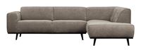 BePureHome Hoekbank 'Statement' Rechts, Rib, kleur Clay