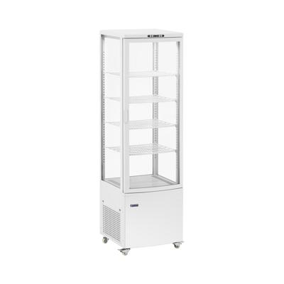 Koelvitrine - 238 L - 5 niveaus - wit - 4 wielen